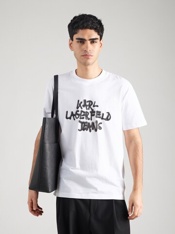 KARL LAGERFELD JEANS Koszulka w kolorze biały: przód