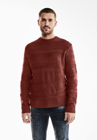 Street One MEN Pullover in Rot: Vorderseite