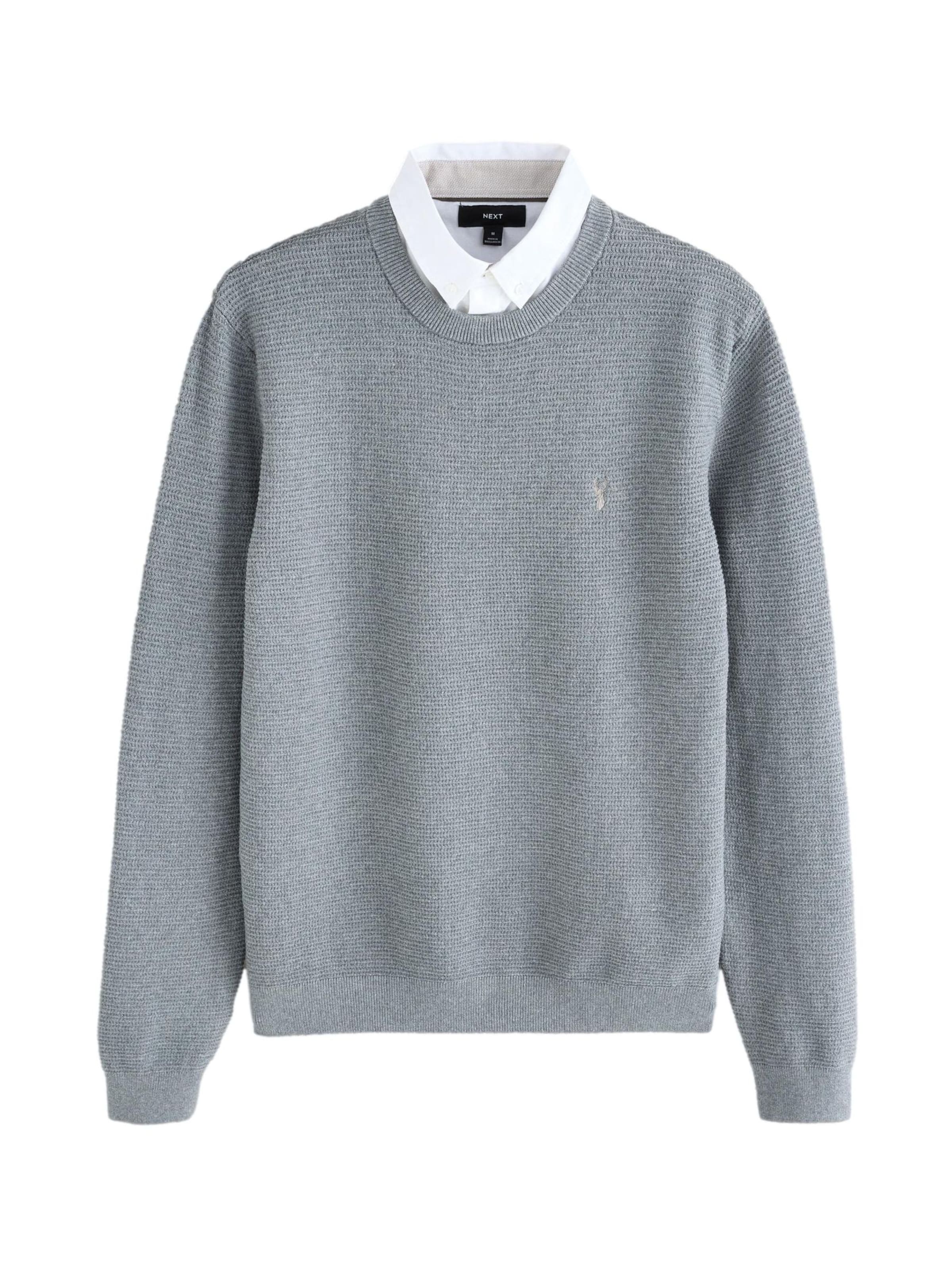Next Pulóver - szürke: elől