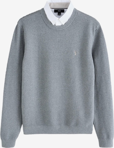 Megztinis iš Next, spalva – pilka / balta, Prekių apžvalga