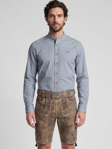 Coupe slim Chemise folklorique 'Krugdorf' SPIETH & WENSKY en bleu : devant