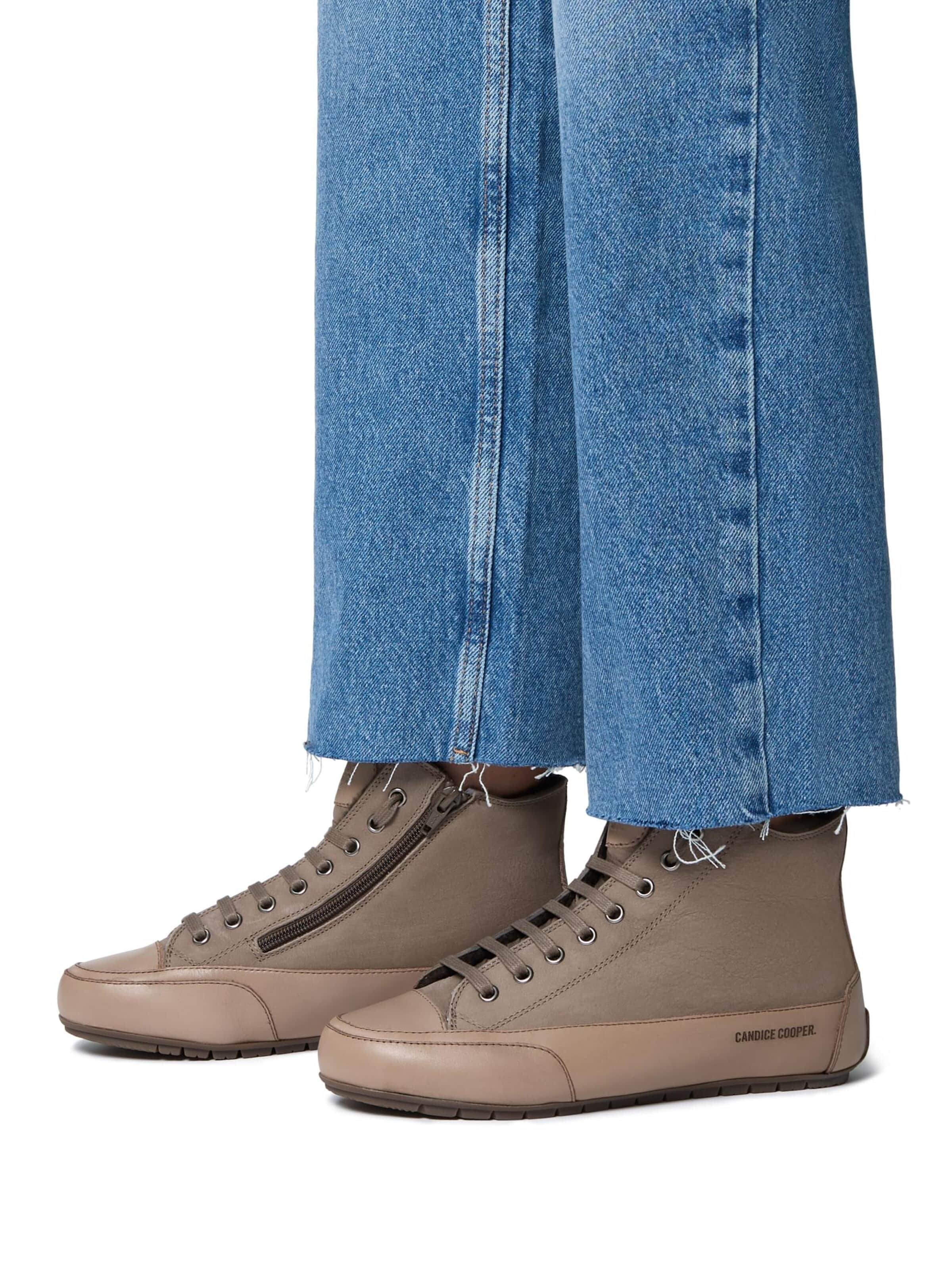 Candice Cooper Sneakers hoog 'PLUS FUR' in Bruin
