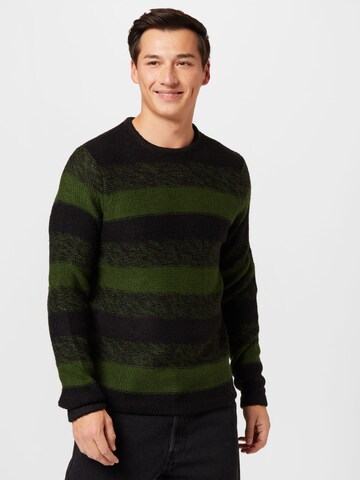 Only & Sons Sweter 'CALLEN' w kolorze zielony: przód