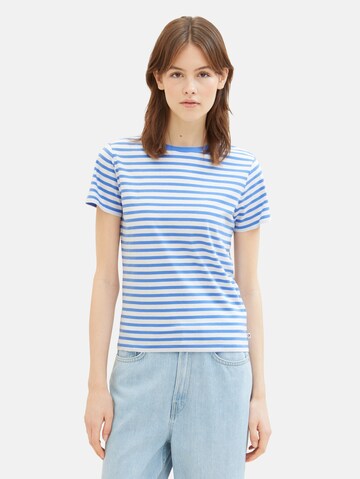 T-shirt TOM TAILOR DENIM en bleu : devant