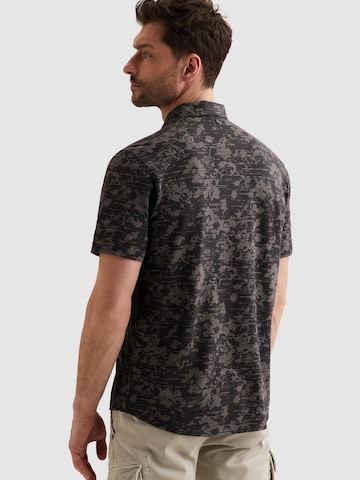 PME Legend Regular fit Overhemd 'Shirt in jersey piqué with allover print' in Grijs