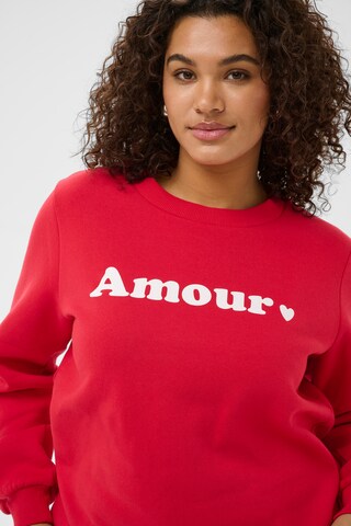 KAFFE CURVE Sweatshirt 'KCmili' in Red