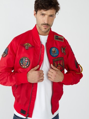TOP GUN Jacke 'TG2024001' in Rot
