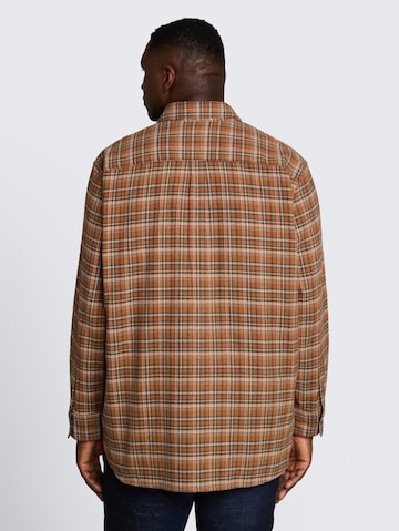 TOM TAILOR Men + Comfort fit Button Up Shirt in Brown