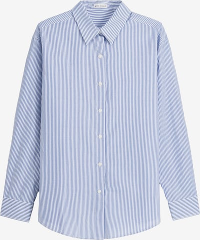 Bershka Bluse in blaumeliert / weiß, Produktansicht