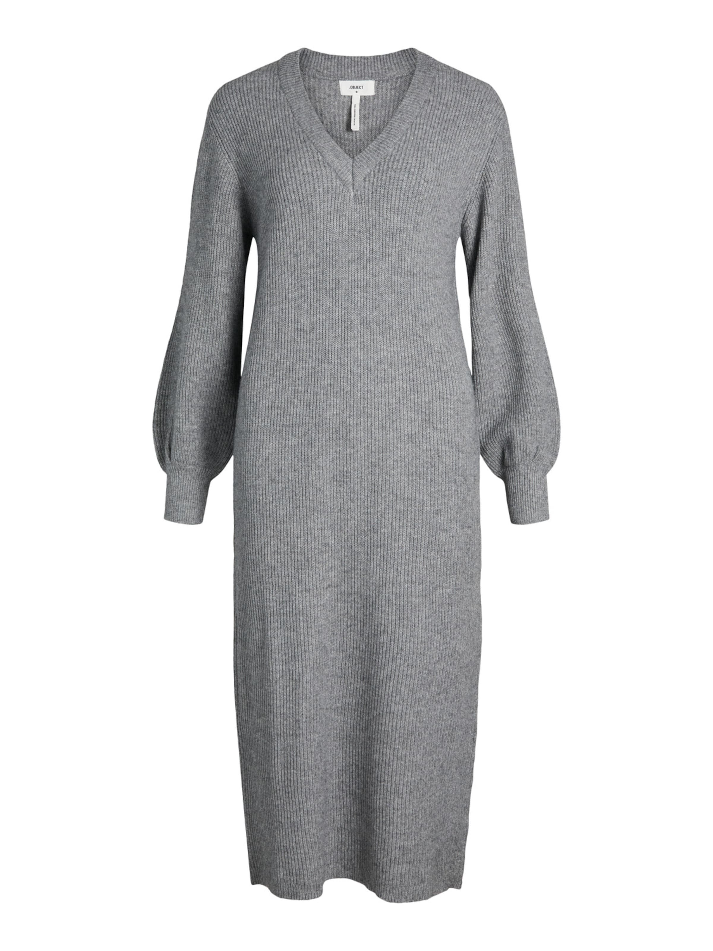 OBJECT - Vestido de punto 'Malena' en gris: frente