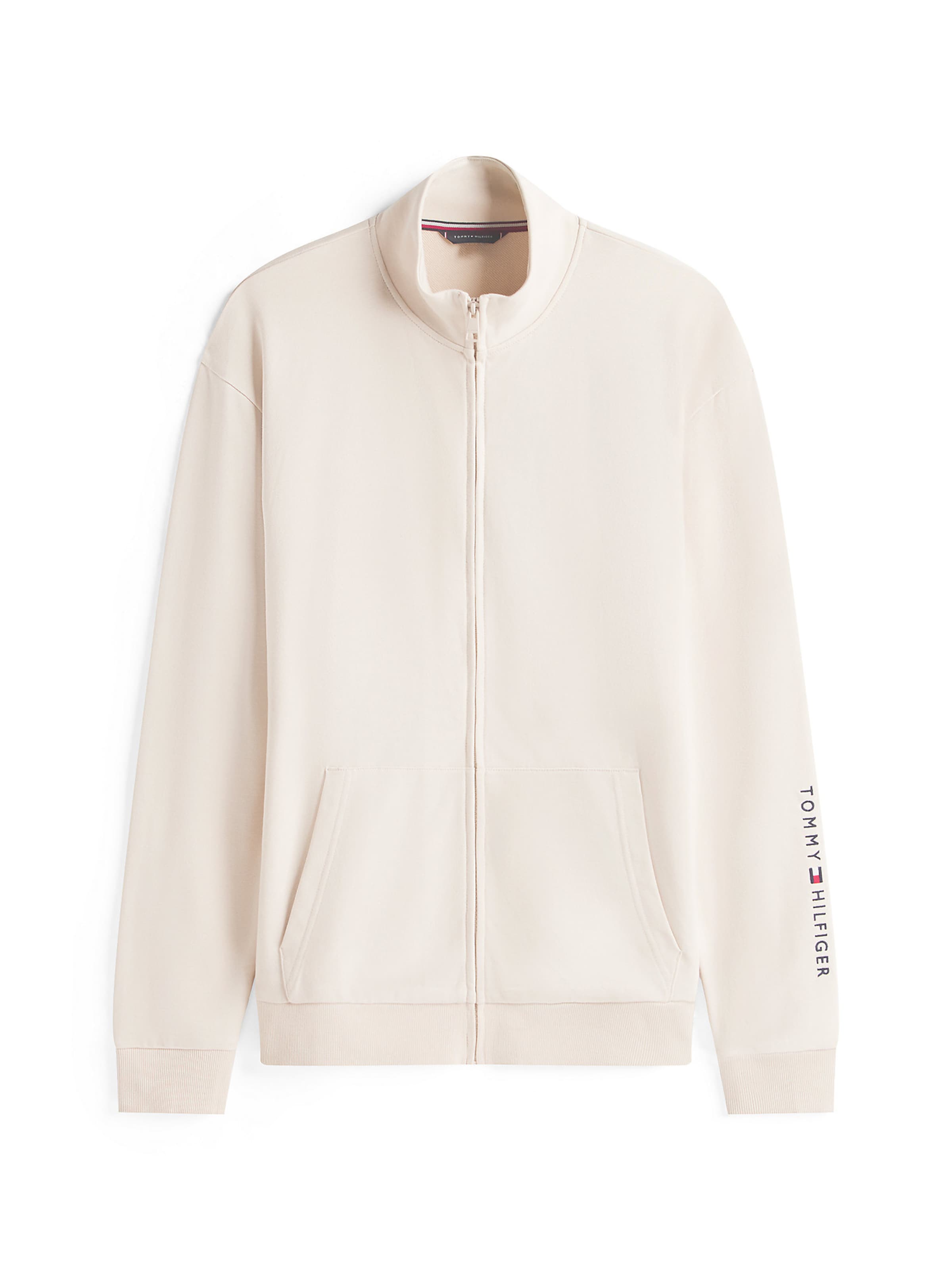 TOMMY HILFIGER Sweatvest in Beige: voorkant