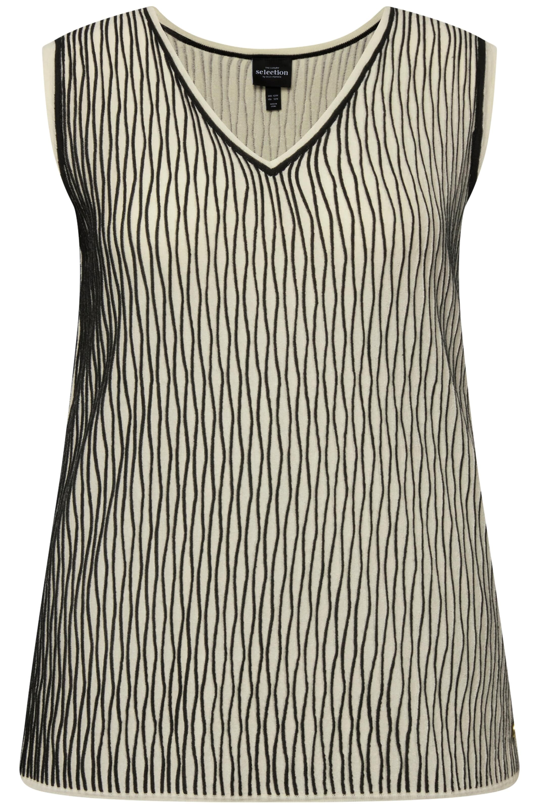 Pull-over Ulla Popken en beige : devant