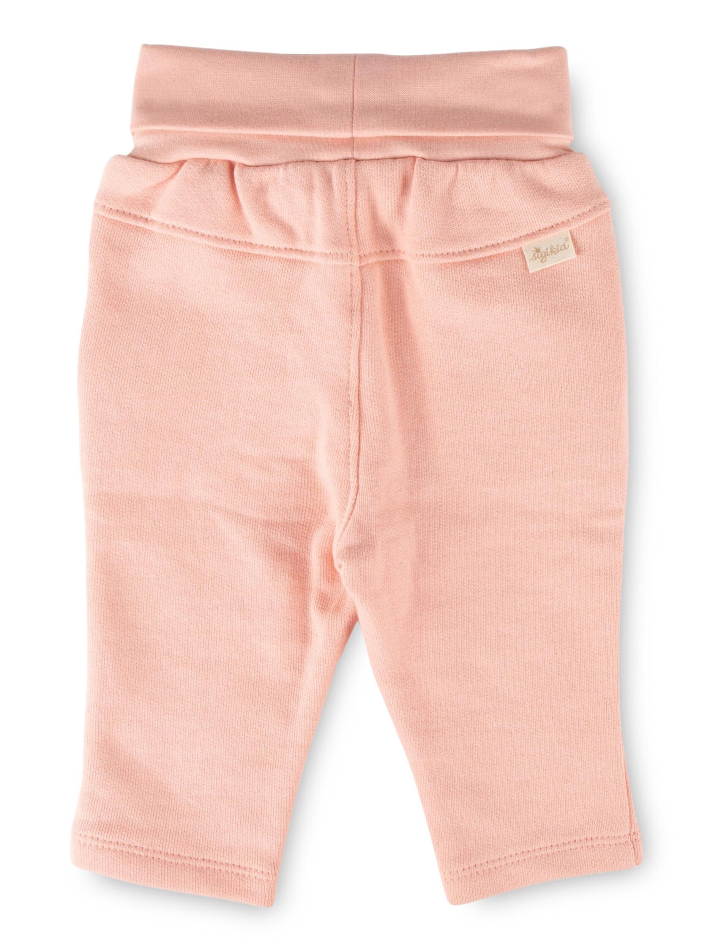 SIGIKID Regular Pants 'Sweathose Pink Birds' in Pink