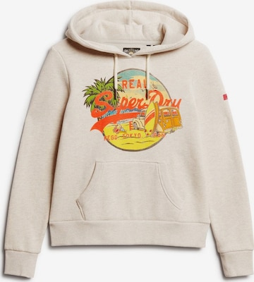 Sweat-shirt ' LA ' Superdry en beige : devant