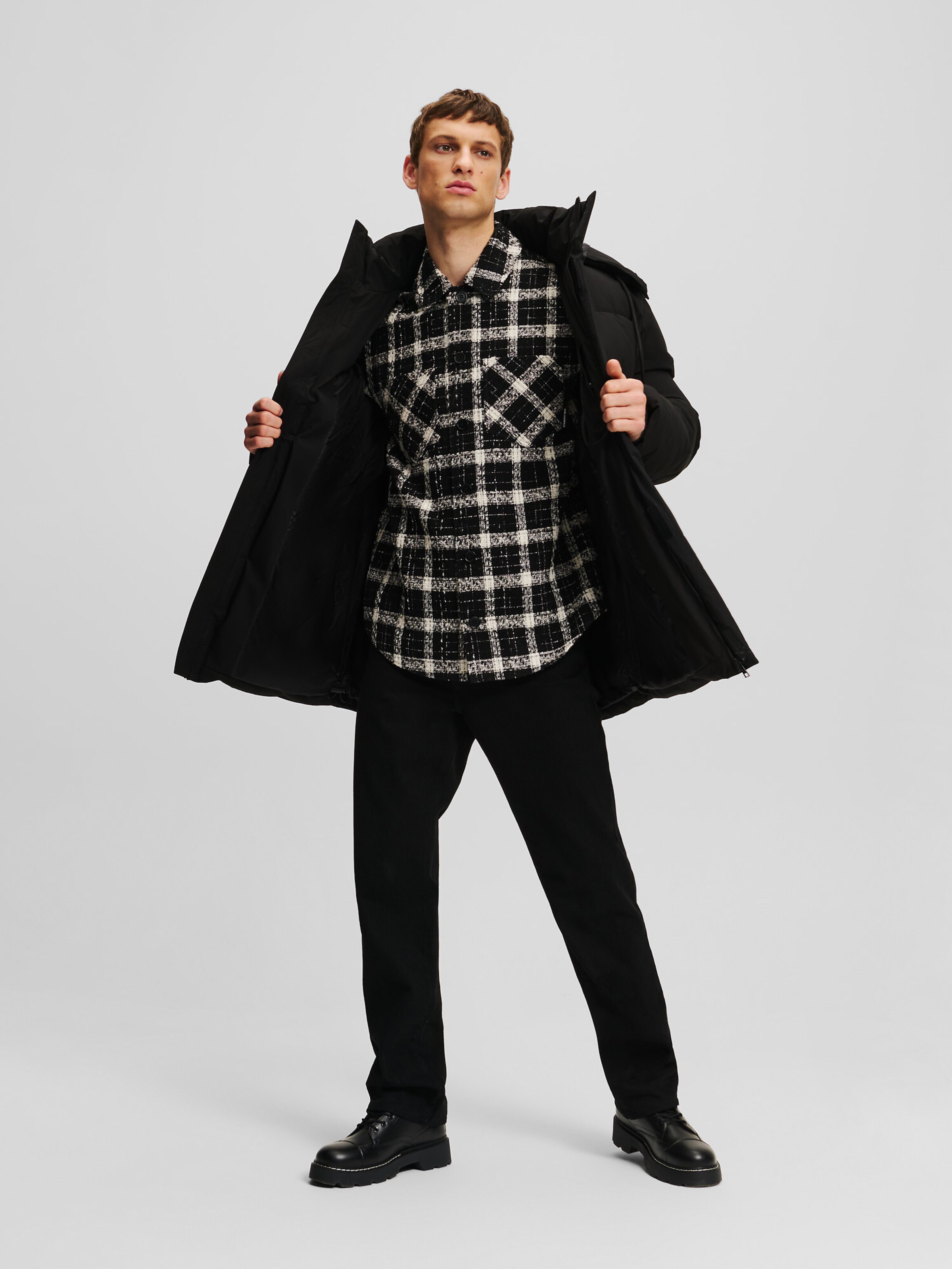 Karl Lagerfeld Winter Coat in Black ABOUT YOU