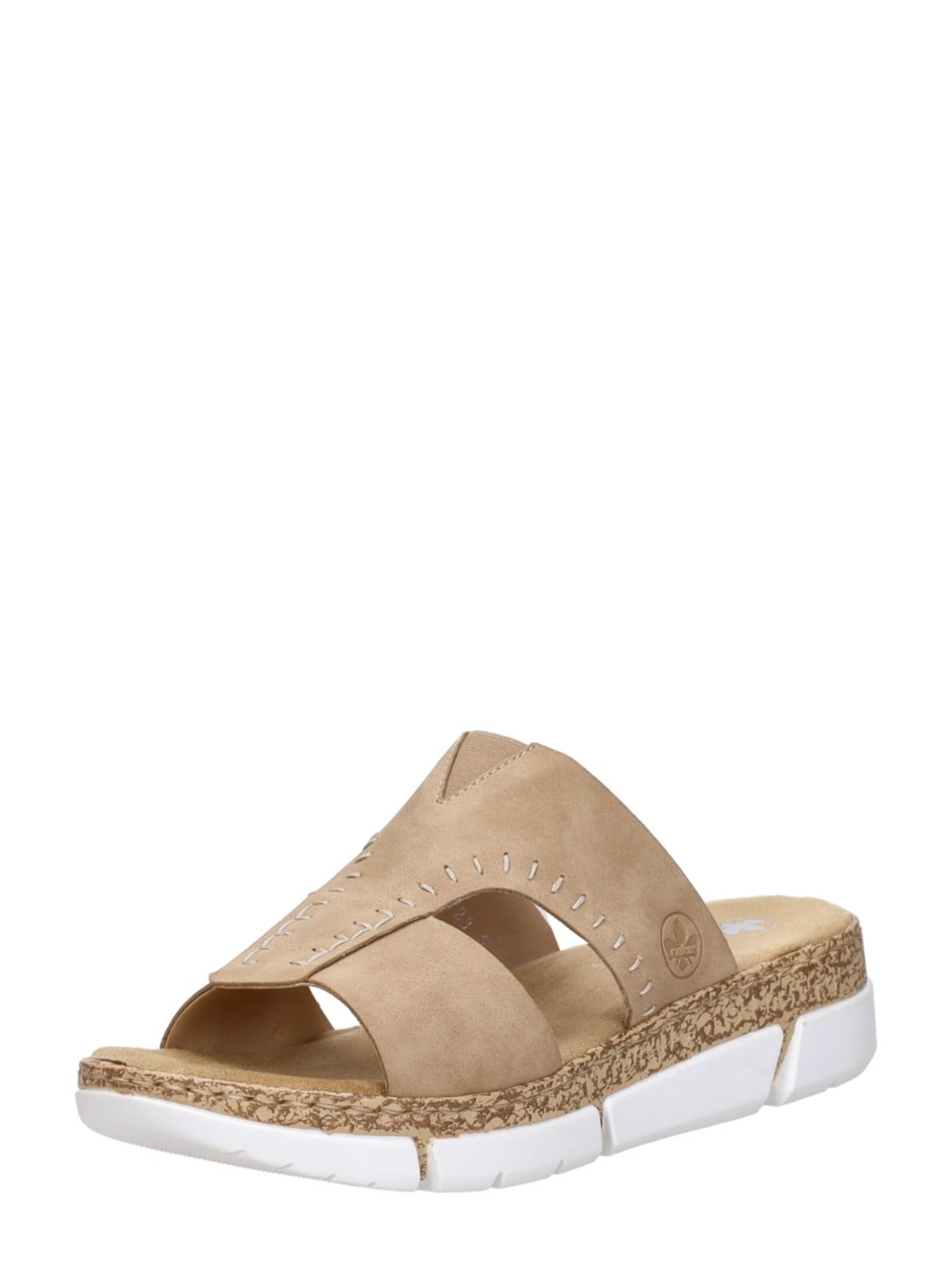Rieker Pantolette 'Open Teen'‌‌‌‌‌‌‌‌‌‌ in Beige: Vorderseite