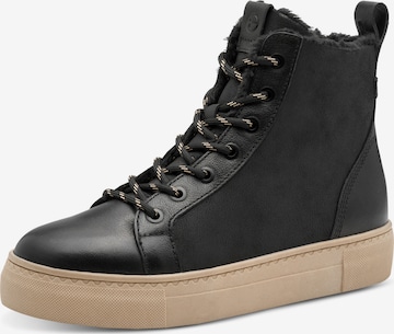 Tamaris Schnürstiefelette in Schwarz: Vorderseite