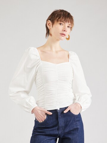 Camicia da donna 'Malysia' di PIECES in bianco: frontale