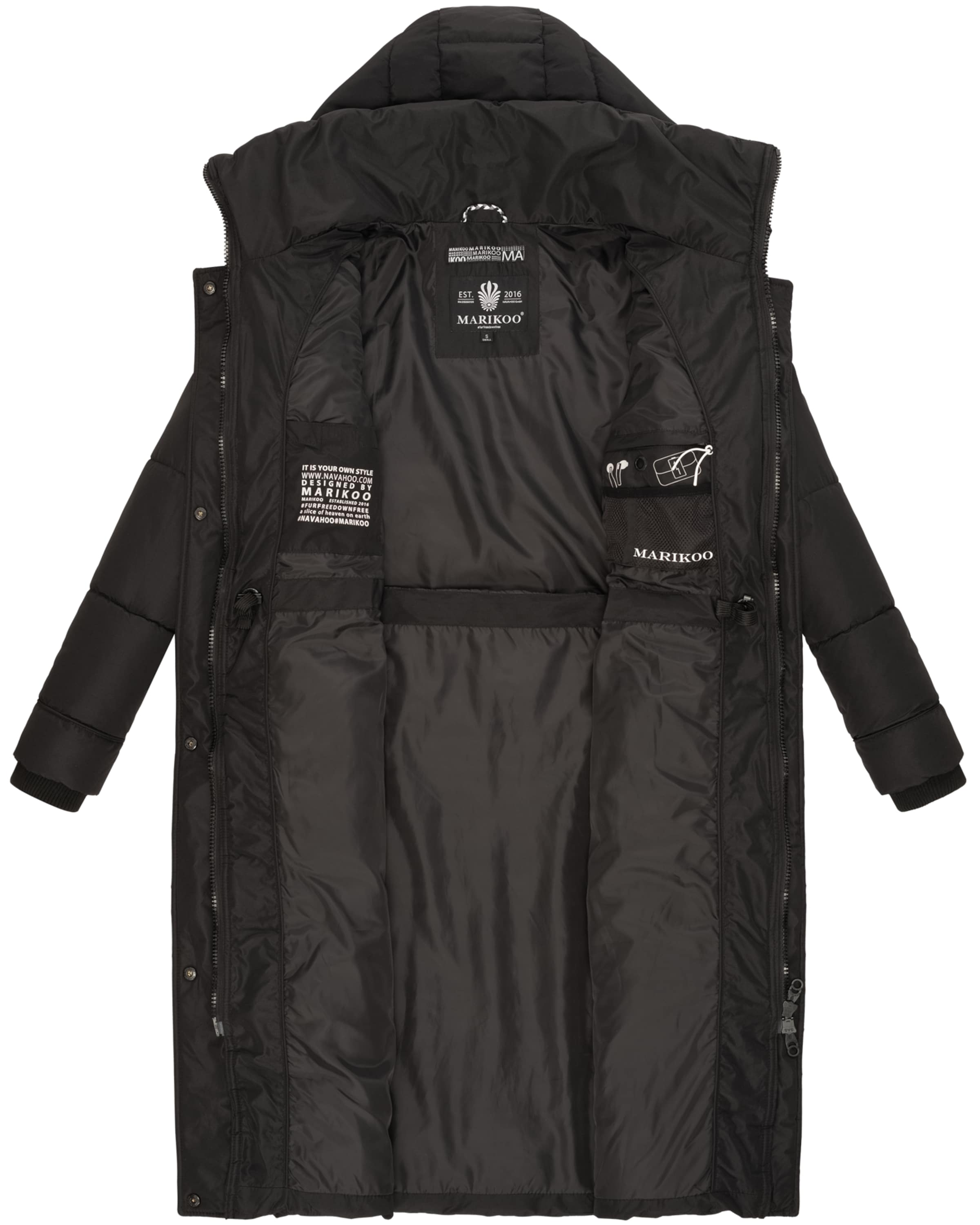 MARIKOO Χειμερινό παλτό 'Ayumii' σε μαύρο