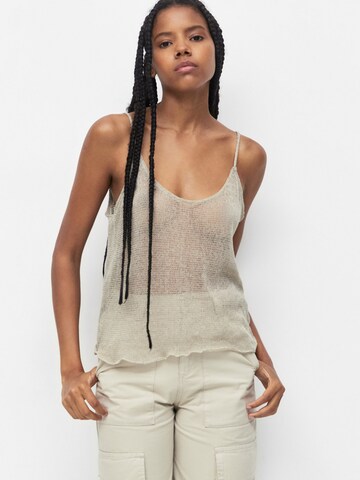 Pull&Bear Sticktop i beige: forside