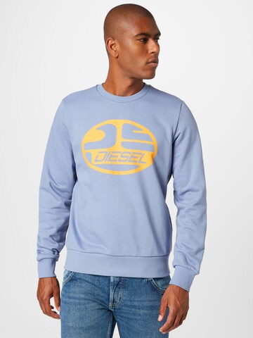 DIESEL - Sweatshirt 'GINN' em azul: frente