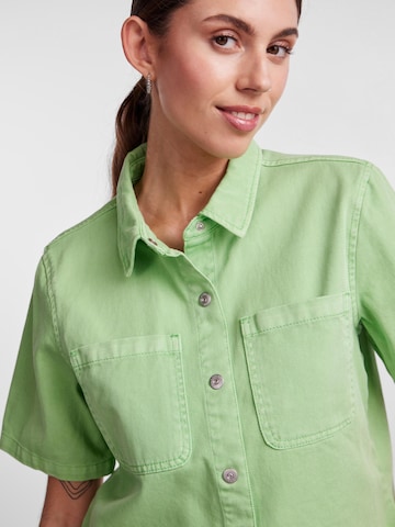 PIECES Blouse 'BLUME' in Green