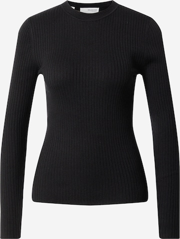 Pull-over 'Lydia' SELECTED FEMME en noir : devant