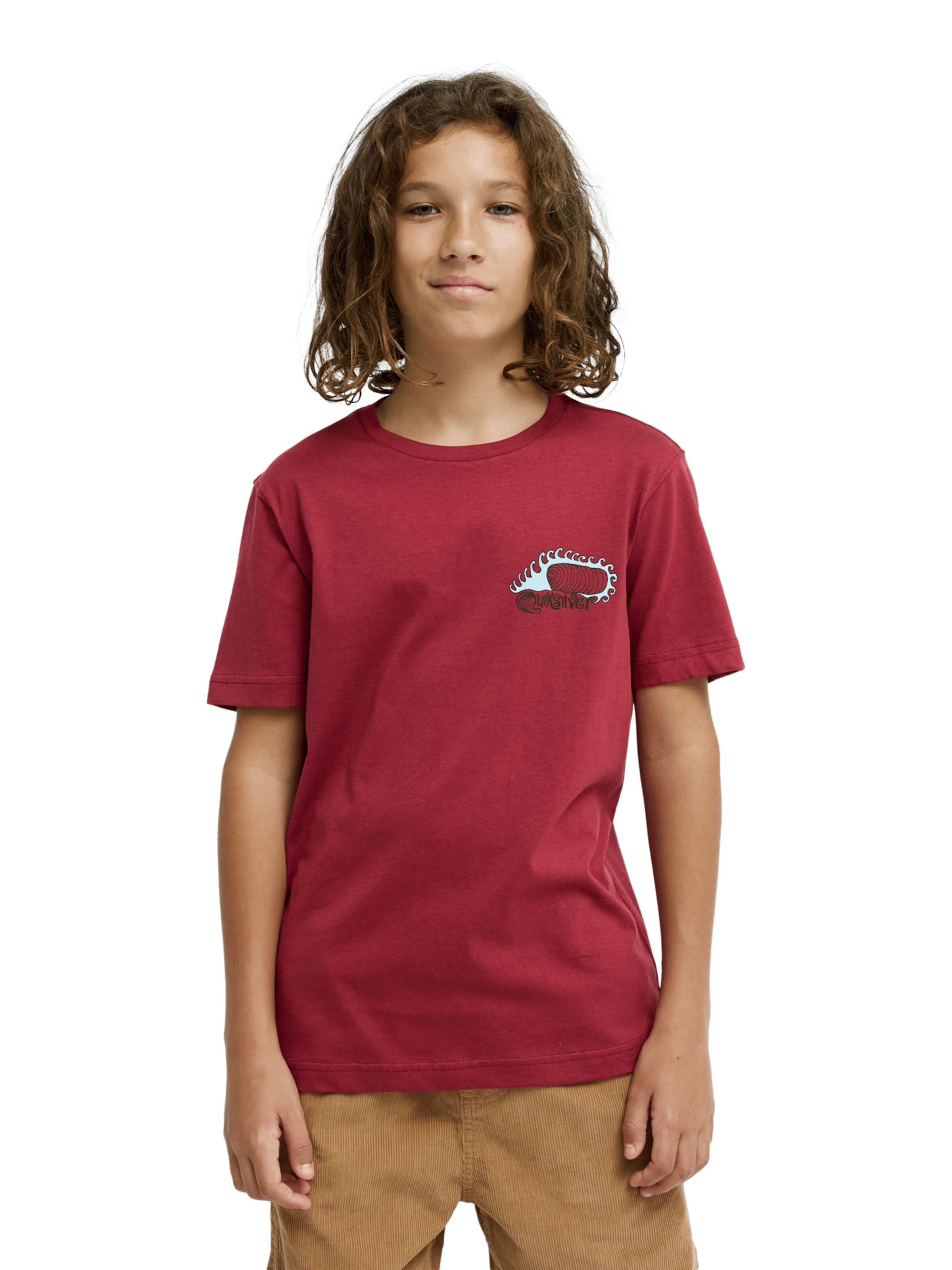 QUIKSILVER Shirt 'Skeleton Ride' in Red: front