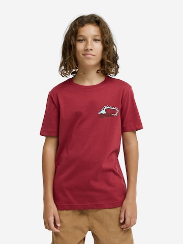QUIKSILVER Shirt 'Skeleton Ride' in Red: front