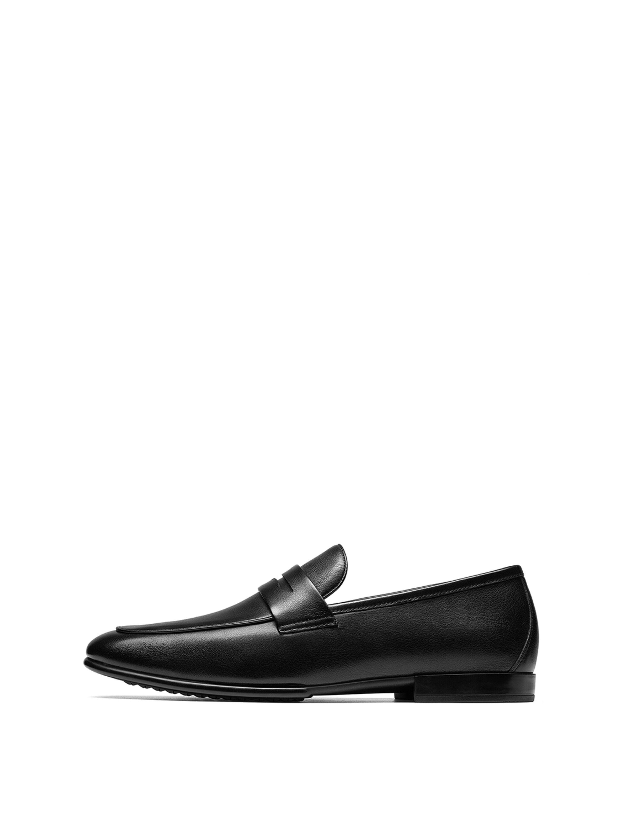 Bruno Marc Instappers 'Bruno Marc Herren Echtleder Loafer – Elegante Slip-On Business Schuhe für Anzug & Büro' in Zwart