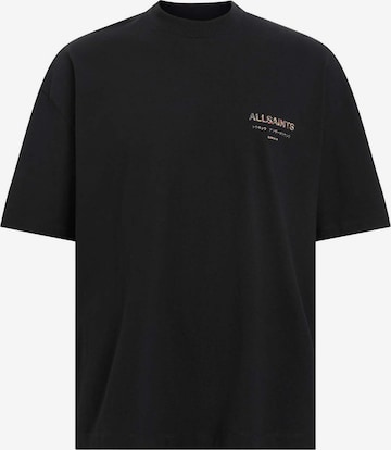 AllSaints Тениска 'Underground' в черно: отпред