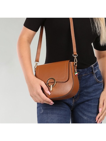 Borsa a spalla di Florence in marrone: frontale