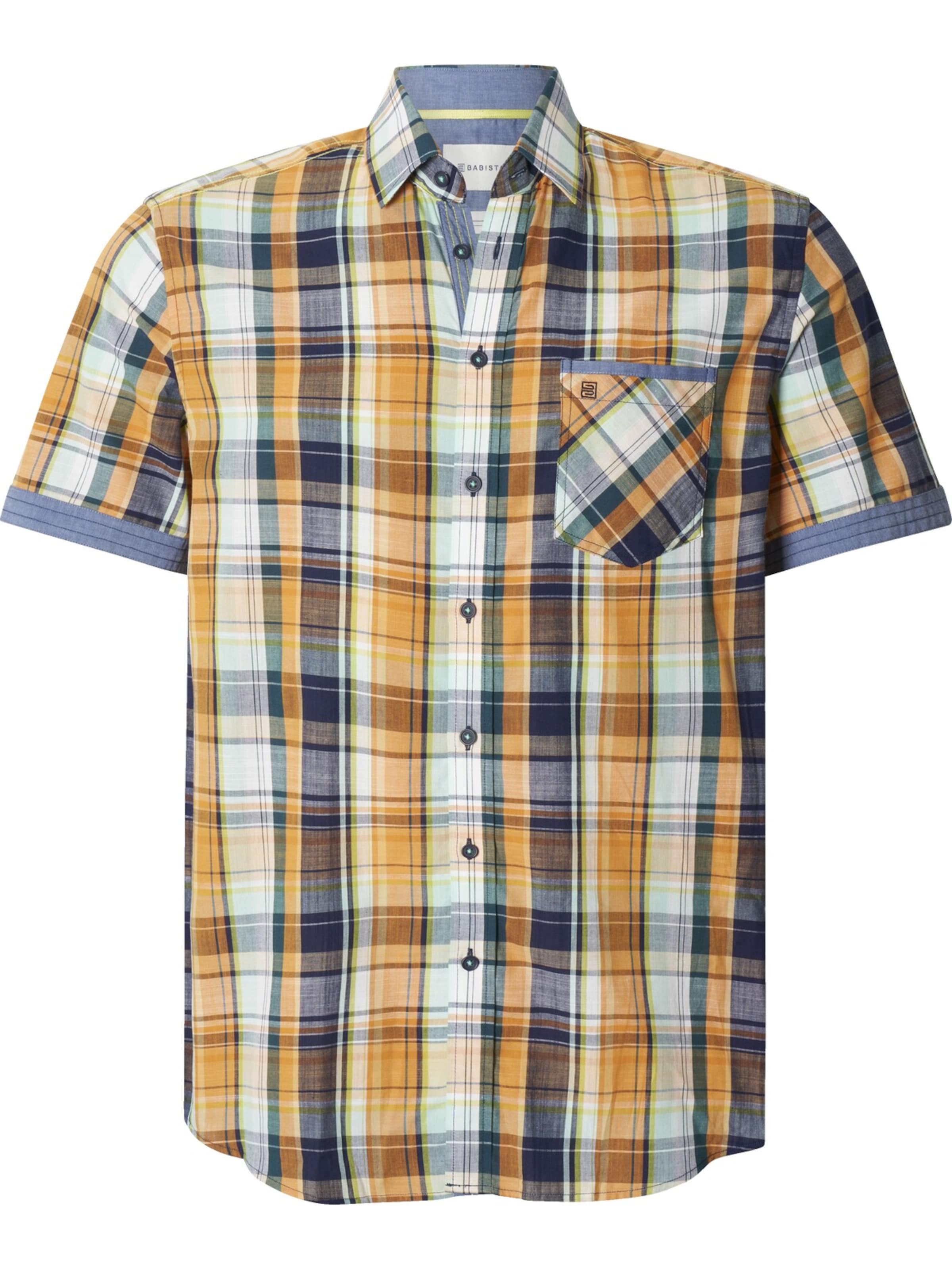 BABISTA Button Up Shirt 'Lulona' in Dark blue / Light green / Orange / Off white, Item view