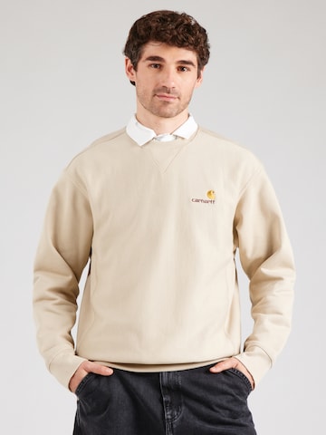 Carhartt WIP Sweatshirt 'American Script' in White: front