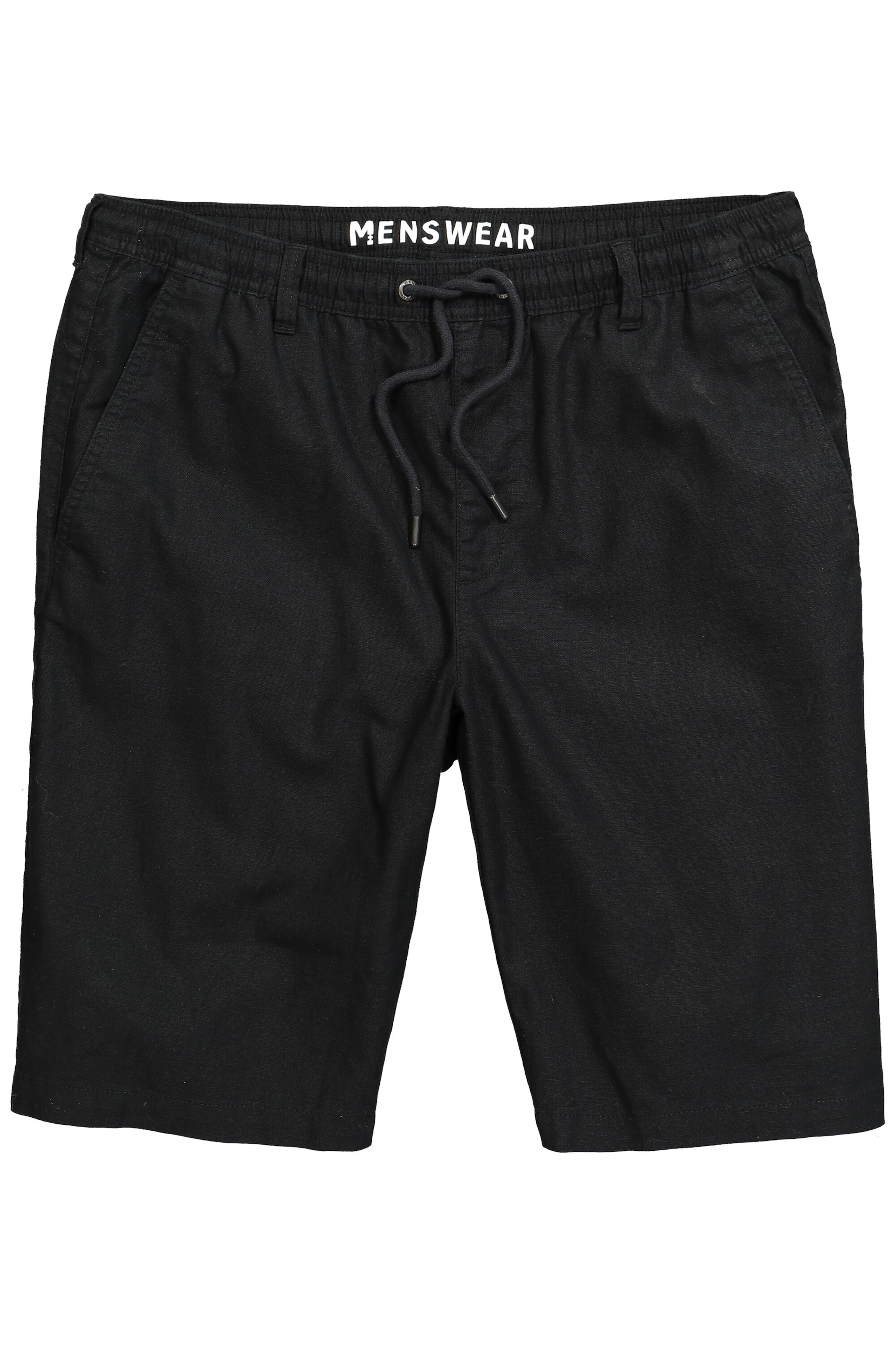 Men Plus Regular Broek in Zwart: voorkant