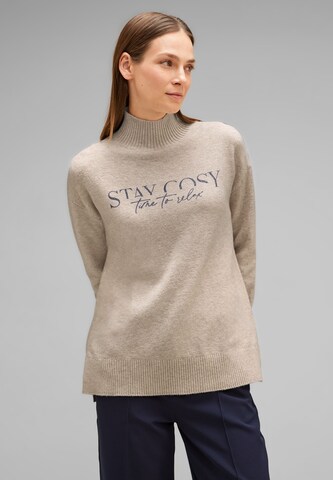 STREET ONE Sweater in Beige: front