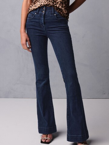 Next Flared Jeans in Blue: front