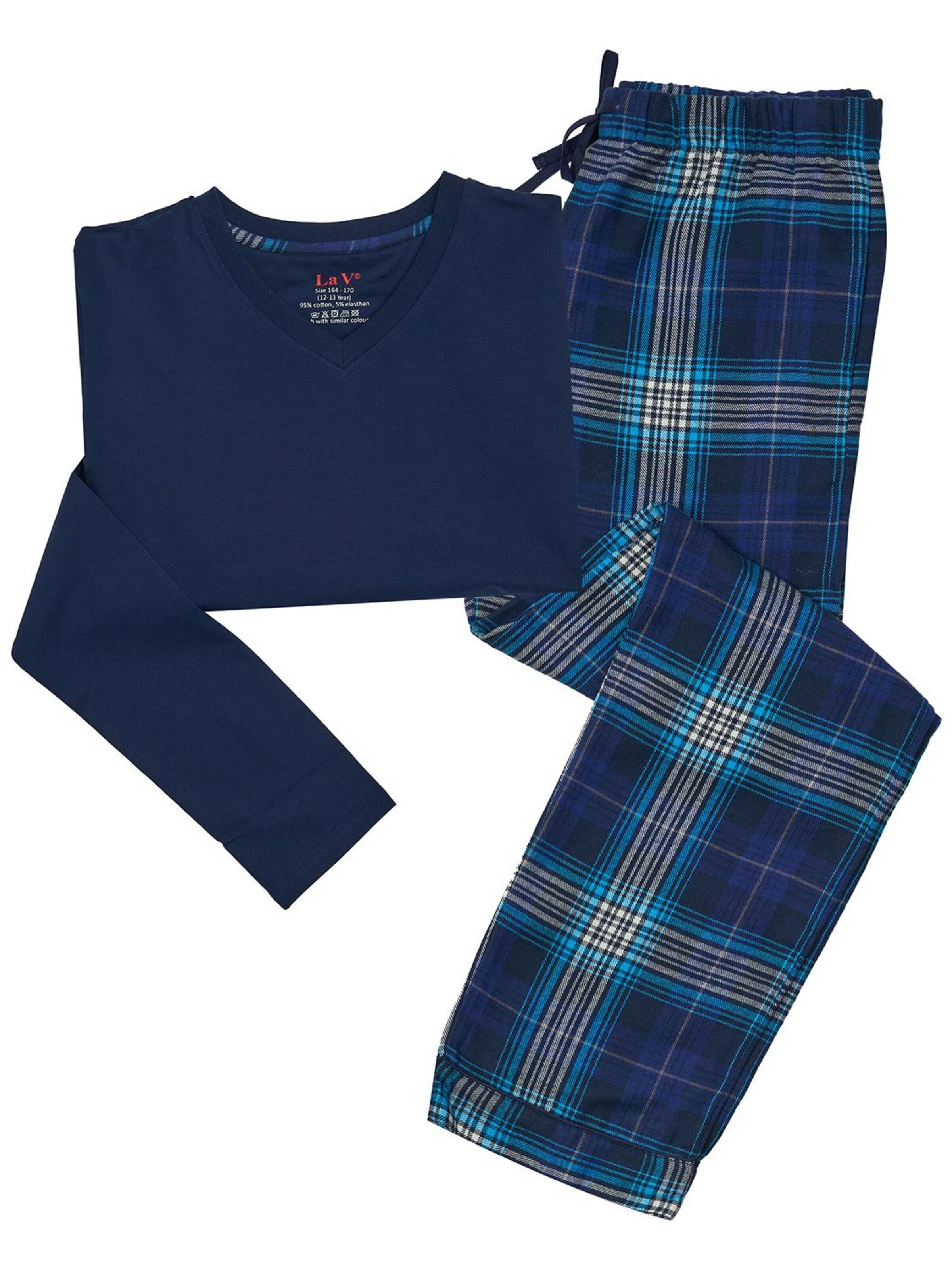 La V Pajamas in Blue