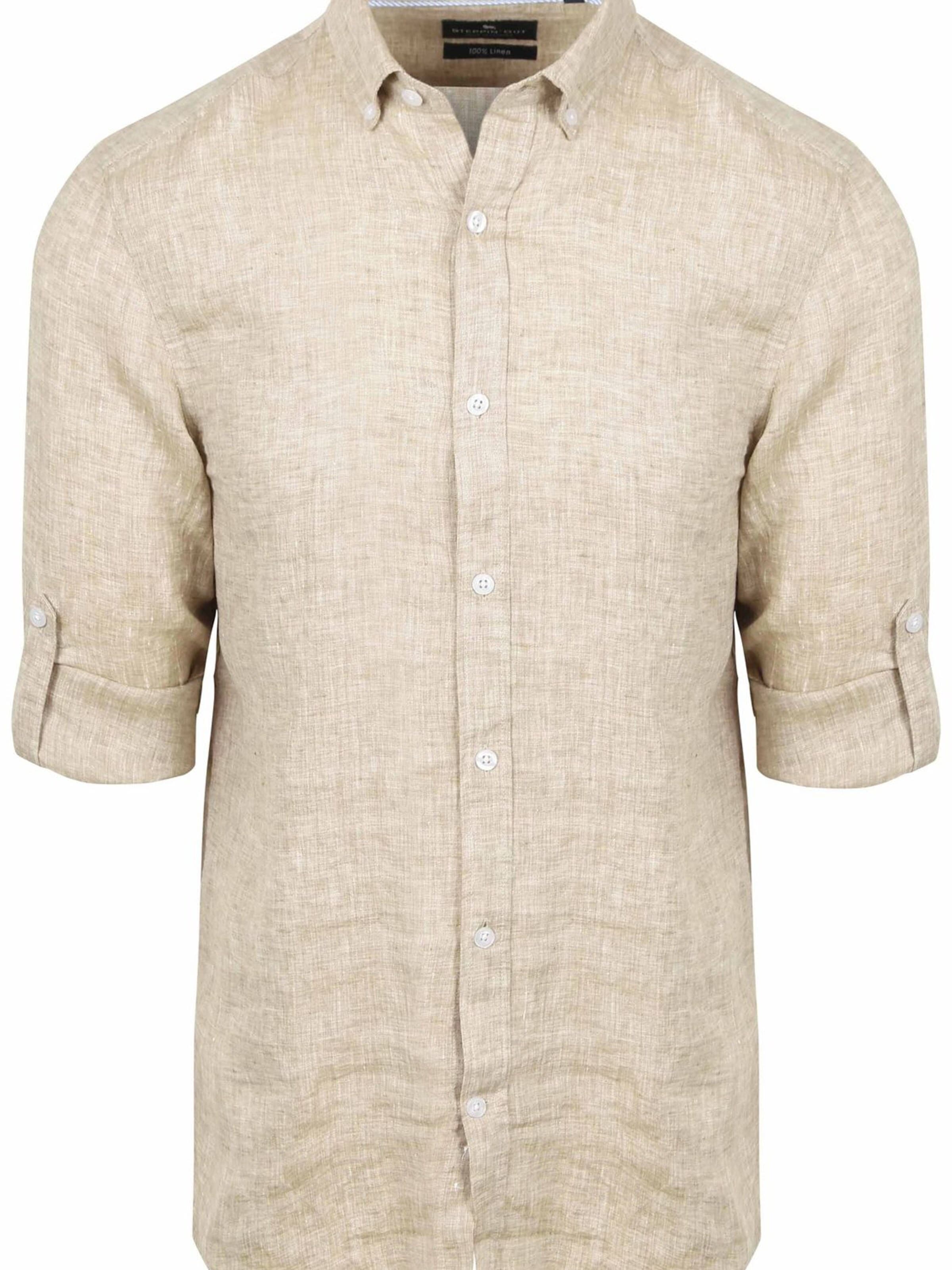 Steppin' out Regular fit Button Up Shirt in Beige
