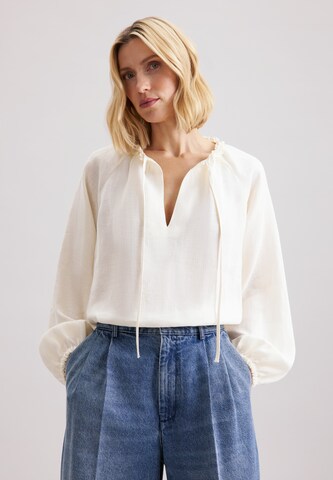 SEIDENSTICKER Blouse 'Schwarze Rose' in Wit: voorkant