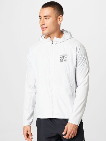 NIKE Athletic Jacket 'MILER' in Grey: front