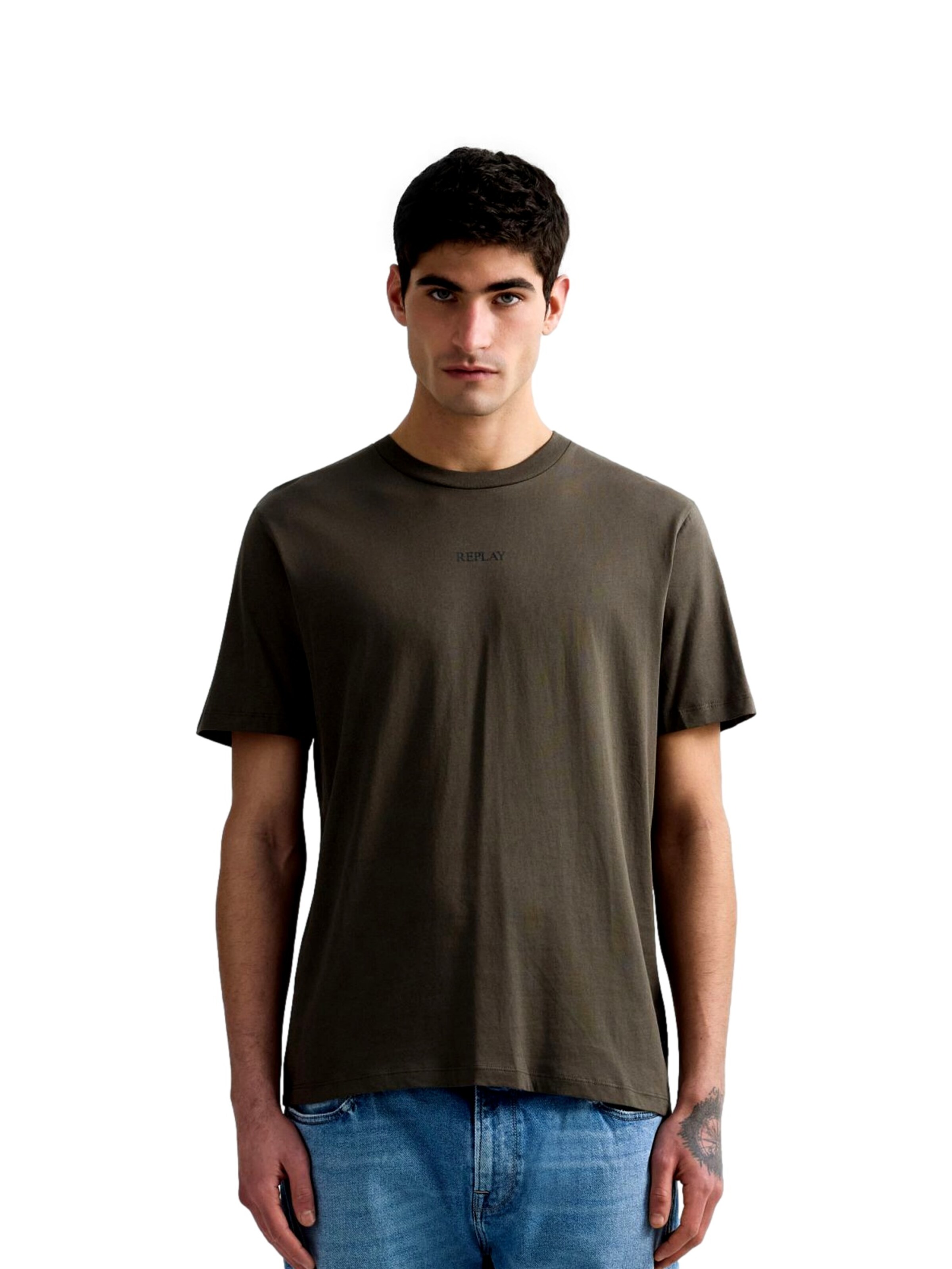 REPLAY Shirt in Groen: voorkant