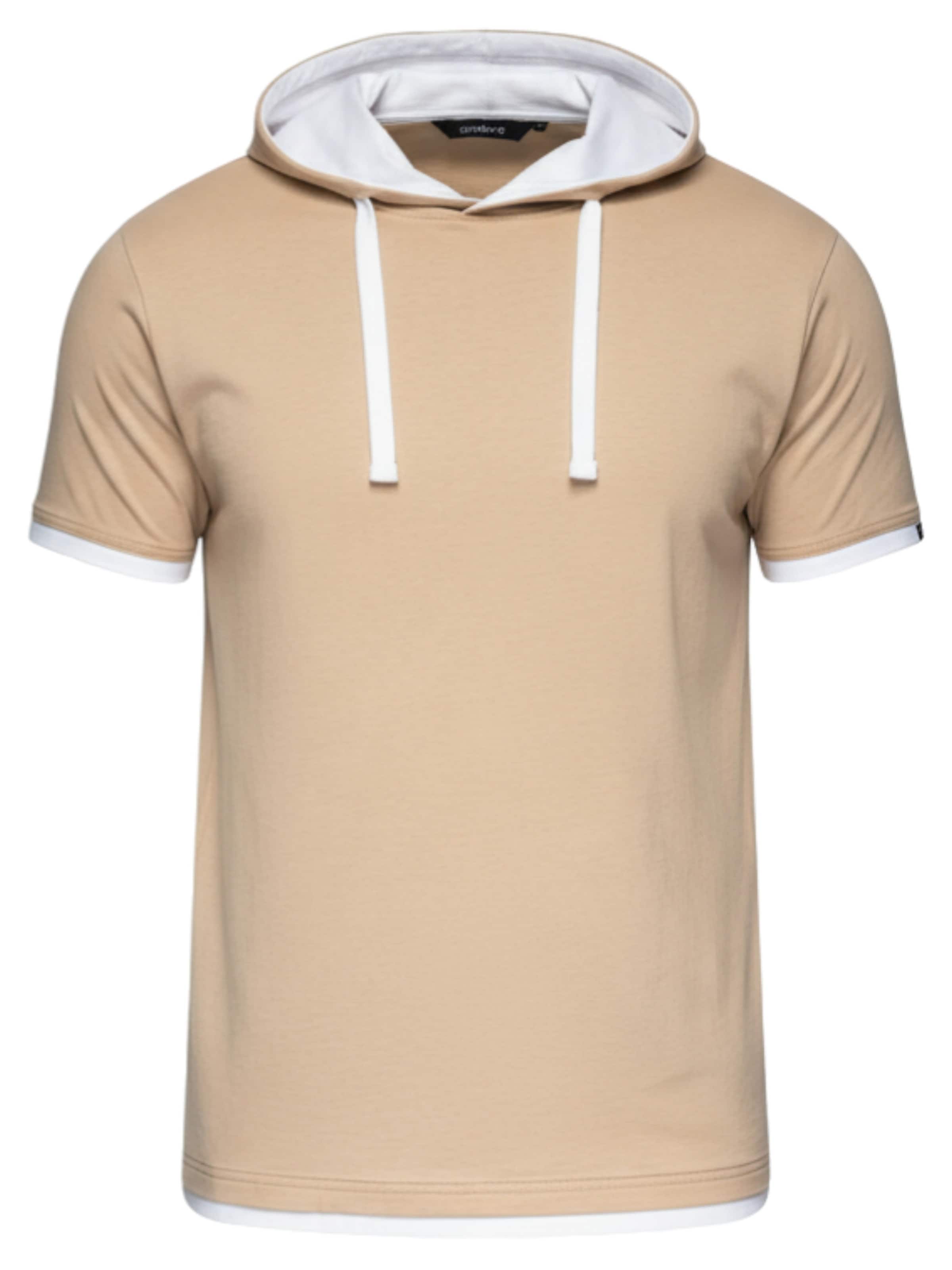 Ombre T-Shirt in Beige: Vorderseite