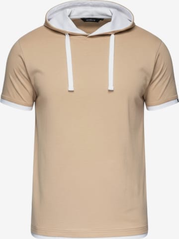 Ombre T-Shirt in Beige: Vorderseite