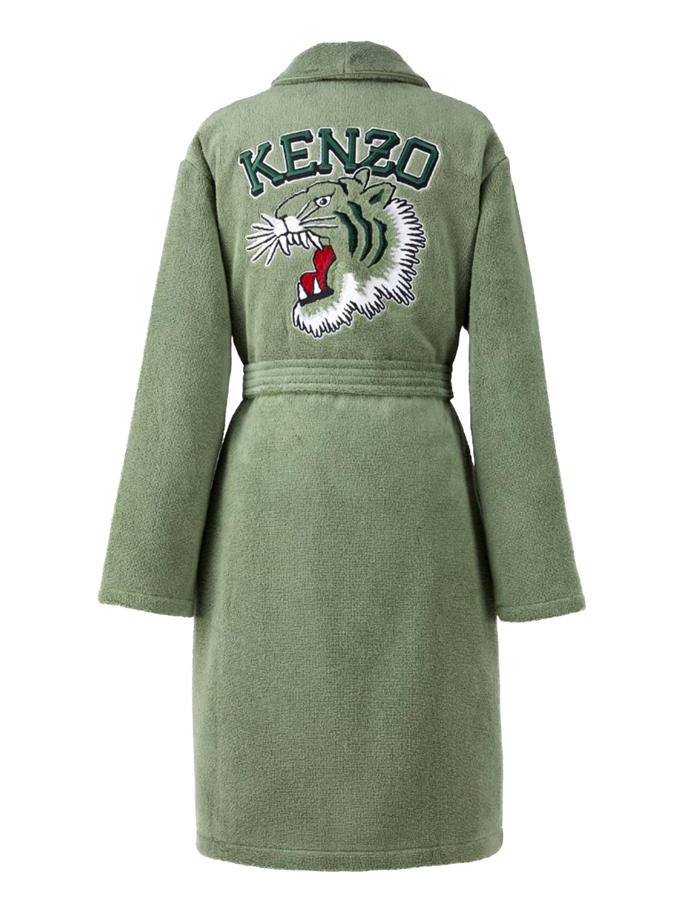 KENZO Long Bathrobe 'KVTIGER' in Green