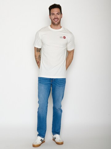 GREENBOMB Shirt 'Fusion River Idyll' in Wit