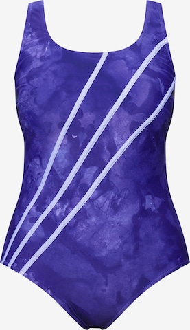 Ulla Popken T-shirt Badpak in Lila: voorkant