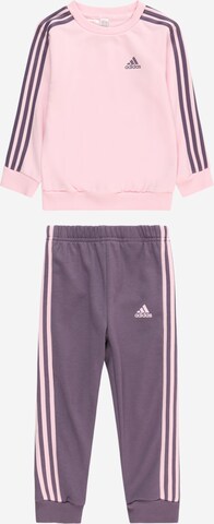 Completo per l'allenamento 'Essentials 3-Stripes' di ADIDAS SPORTSWEAR in rosa: frontale