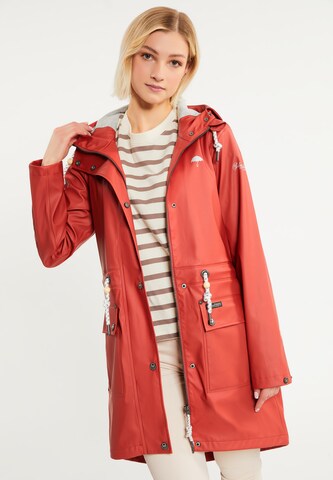 Schmuddelwedda Raincoat in Red: front