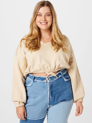 Public Desire Curve Sweatshirt i beige: forside